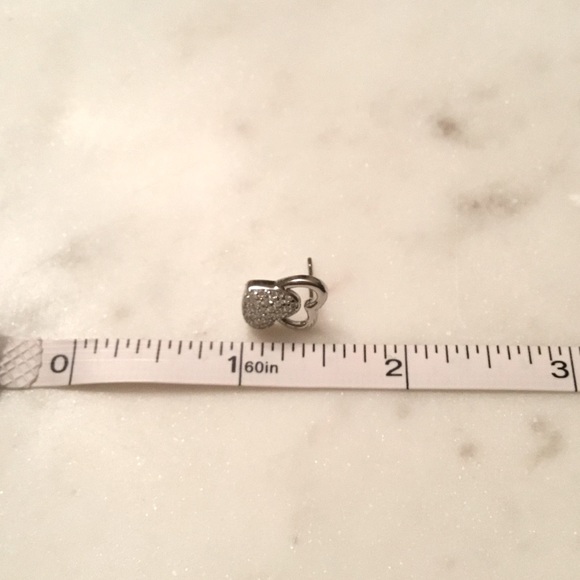 Sterling Silver Cz Heart Earrings - Picture 16 of 16